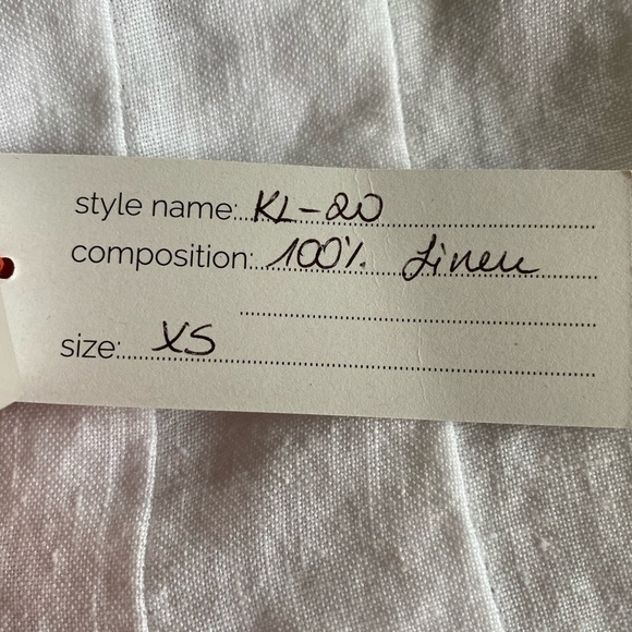 NWT d96p Wide Leg Linen Pants White - Picture 9 of 10